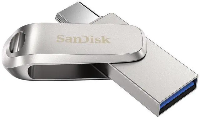Alt view image 5 of 7 - SanDisk 2TB Ultra Dual Drive Luxe USB Type-C, Up to 400MB/s, USB 3.2 Gen 1, -in-1 Drive for USB Type-C and USB Type-A, Silver Metal Flash Drive (SDDDC4-2T00-G46)