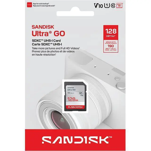 Alt view image 2 of 2 - SanDisk Ultra GO SD 128GB Secure Digital Extended Capacity SDXC Memory Card, Up to 190MB/s UHS-I A1 C10 U1 V10 SDSDUGN-128G-GN6IN