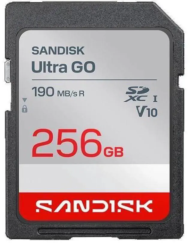 Main image of SanDisk Ultra GO SD 256GB Secure Digital Extended Capacity SDXC Memory Card, Up to 190MB/s UHS-I A1 C10 U1 V10 SDSDUGN-256G-GN6IN
