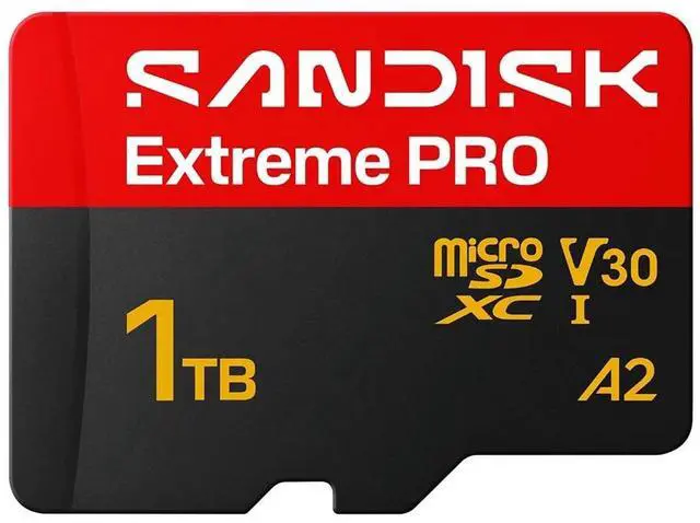 Main image of SanDisk 1TB Extreme PRO microSD A2 microSDXC UHS-I U3 C10 A2 V30, up to 250MB/s for 4K UHD Video Memory Card + Adapter SDSQXCJ-1T00-GS6MA