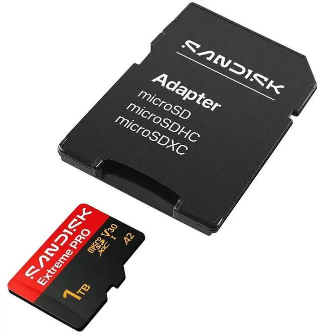 Alt view image 4 of 5 - SanDisk 1TB Extreme PRO microSD A2 microSDXC UHS-I U3 C10 A2 V30, up to 250MB/s for 4K UHD Video Memory Card + Adapter SDSQXCJ-1T00-GS6MA