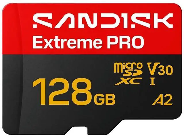 Main image of SanDisk 128GB Extreme PRO microSD A2 microSDXC UHS-I U3 C10 A2 V30, up to 250MB/s for 4K UHD Video Memory Card + Adapter SDSQXCJ-128G-GS6MA