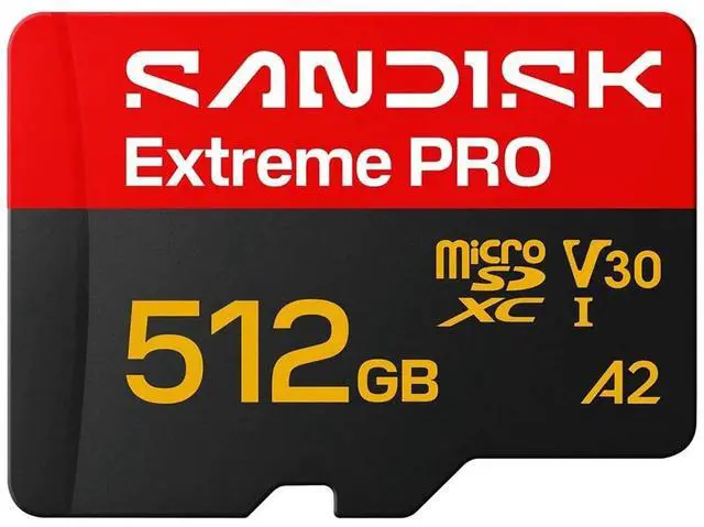 Main image of SanDisk 512GB Extreme PRO microSD A2 microSDXC UHS-I U3 C10 A2 V30, up to 250MB/s for 4K UHD Video Memory Card + Adapter SDSQXCJ-512G-GS6MA