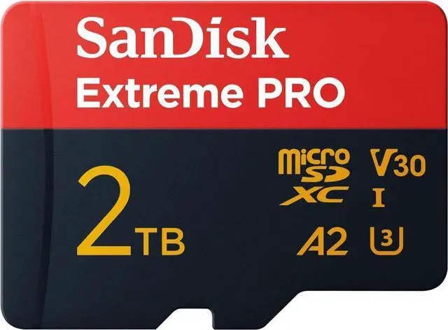 Main image of SanDisk 2TB Extreme PRO microSD A2 microSDXC UHS-I U3 C10 A2 V30, up to 250MB/s for 4K UHD Video Memory Card + Adapter SDSQXCD-2T00-GN6MA