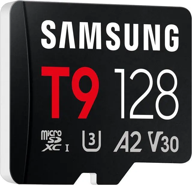 Alt view image 3 of 7 - Samsung microSDXC T9 128GB, Up to 200 MB/s, UHS-I U3 4K A2 V30 microSD for Avid Gamers & Professional Creators MB-MH128T with Adapter