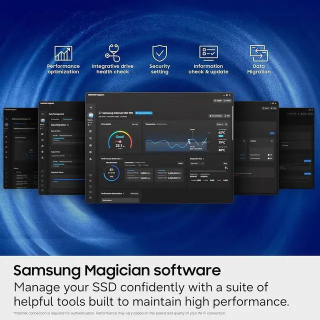 Alt view image 3 of 7 - SAMSUNG 990 M.2 2280 1TB PCIe 4.0 x4, Read/Write Speeds Up to 7,150/6,450 MB/s, Samsung V NAND Internal Solid State Drive SSD made for Game Collectors, DIY PC Builders & Digital Archivists MZ-V9V1T0BW