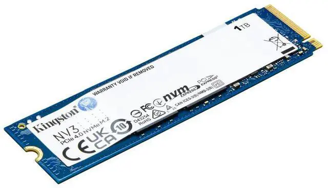 Main image of Kingston NV3 M.2 2280 1TB PCIe 4.0 x4 NVMe Internal Solid State Drive (SSD) SNV3S/1000G Up to 6000 MB/s