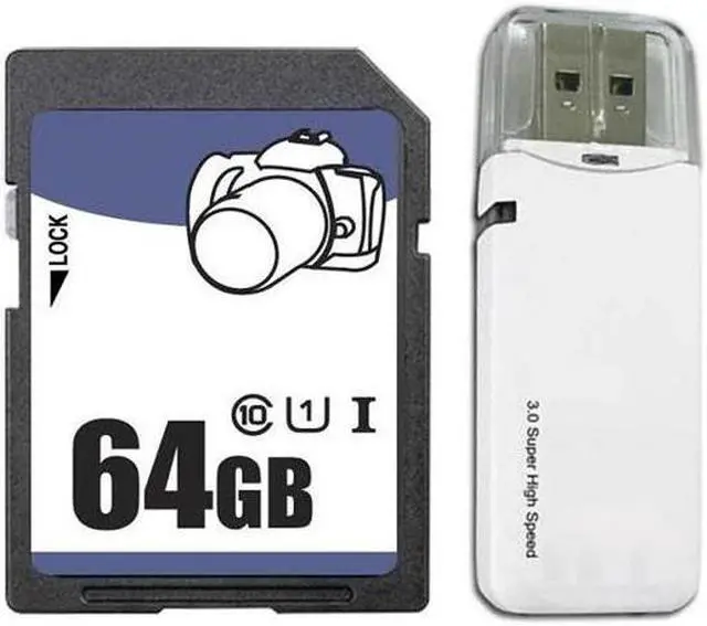 Main image of OEM 64GB SD SDHC 64GB SDXC Card Class 10 Ultra High Speed UHS-I for Camera & Camcorder with USB 3.0 Card Reader
