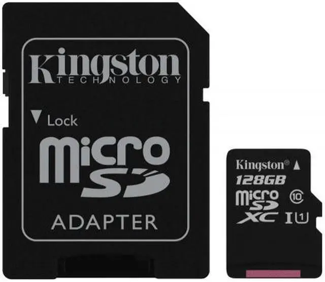 Alt view image 2 of 3 - Kingston 128GB 128G microSDXC UHS-I Class 10 microSD micro SD SDXC C10 Flash Memory Card with OEM USB 2.0 OTG Card Reader