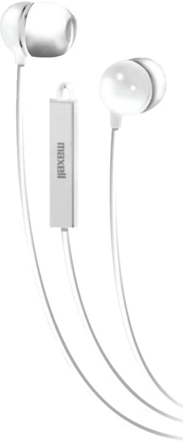 Alt view image 2 of 9 - Maxell 190303 - Iemicwht Stereo In-Ear Earbuds With Microphone & Remote (White)
