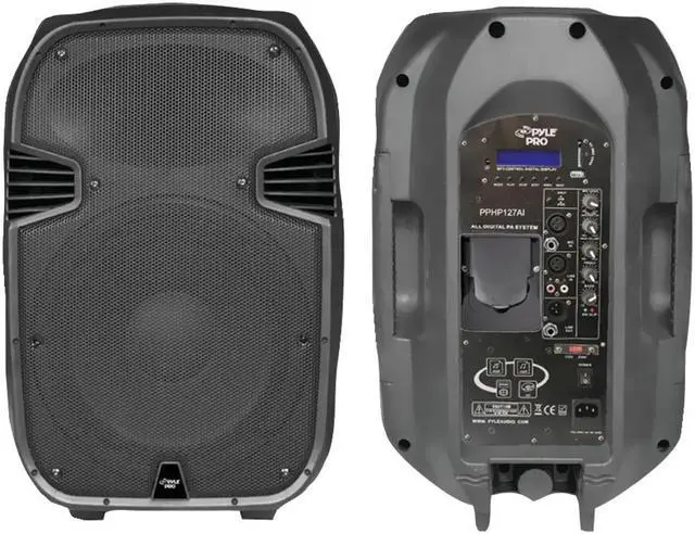 Alt view image 4 of 6 - Pyle PPHP127AI 1200 Watt Powered 2 Way Full Range PA Speaker with built-In iPod Dock