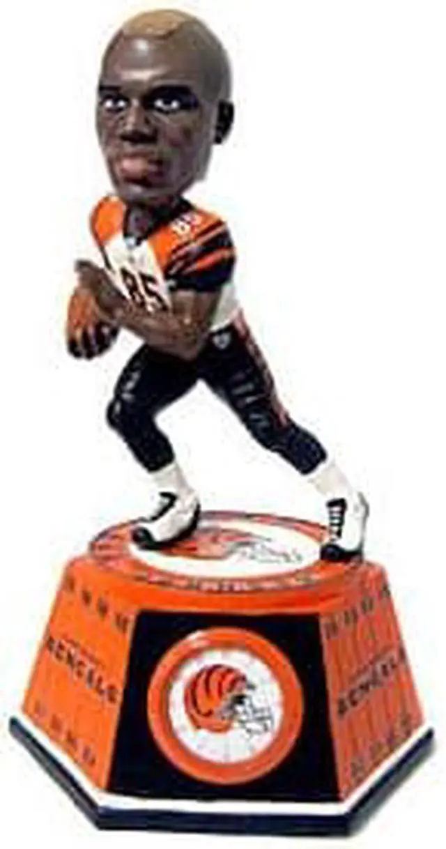 Alt view image 2 of 3 - Cincinnati Bengals Chad Johnson Forever Collectibles Bobble Head Clock