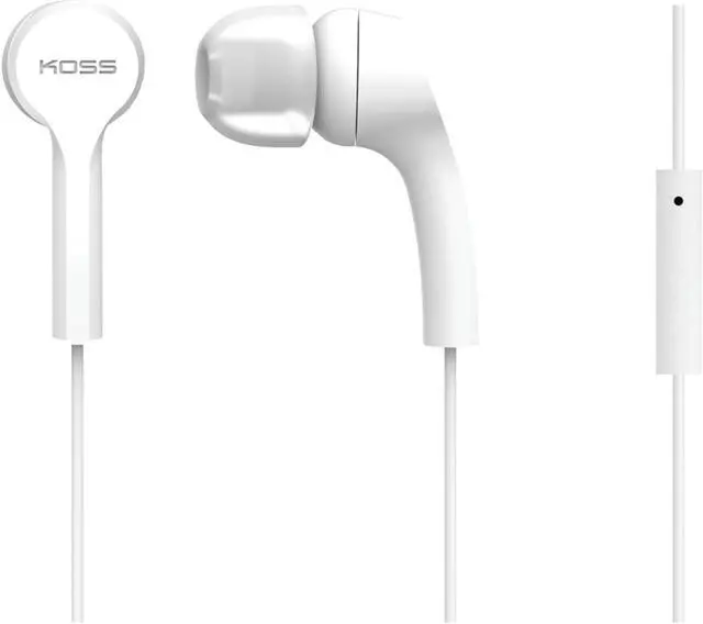Alt view image 2 of 8 - KOSS White 189585 Binaural In Ear Bud with Mic White