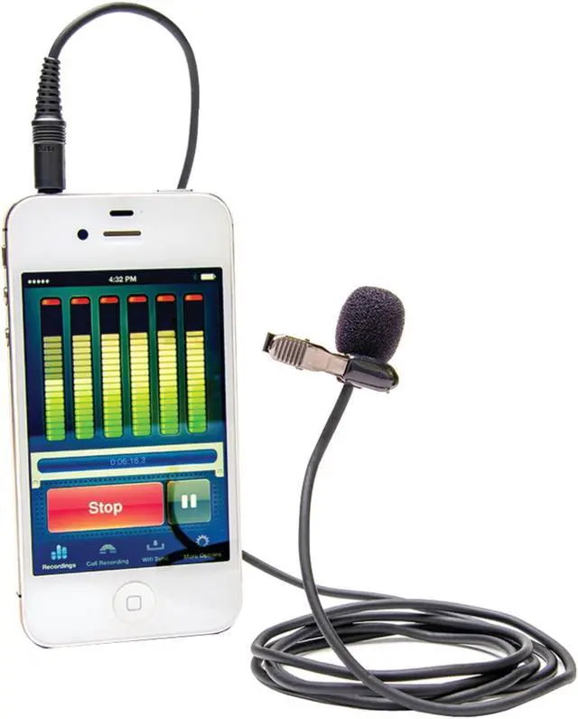 Alt view image 3 of 7 - AZDEN EX-503i i-Coustics(TM) EX-503 Studio Pro Lapel Microphone for Smartphones & Tablets