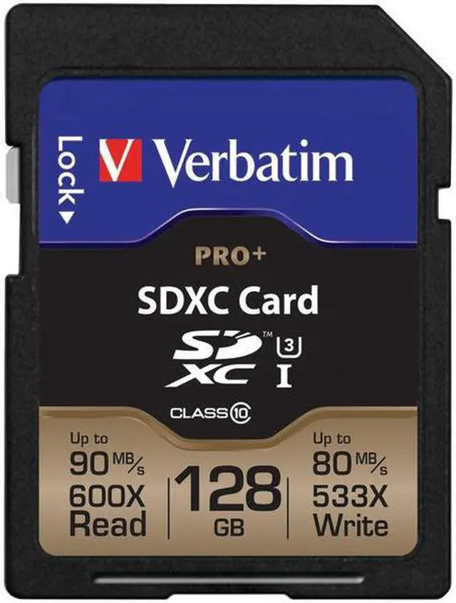 Alt view image 5 of 20 - Verbatim Memory Card SDXC 90MB/s Read Speed 256GB BK/GD 99141