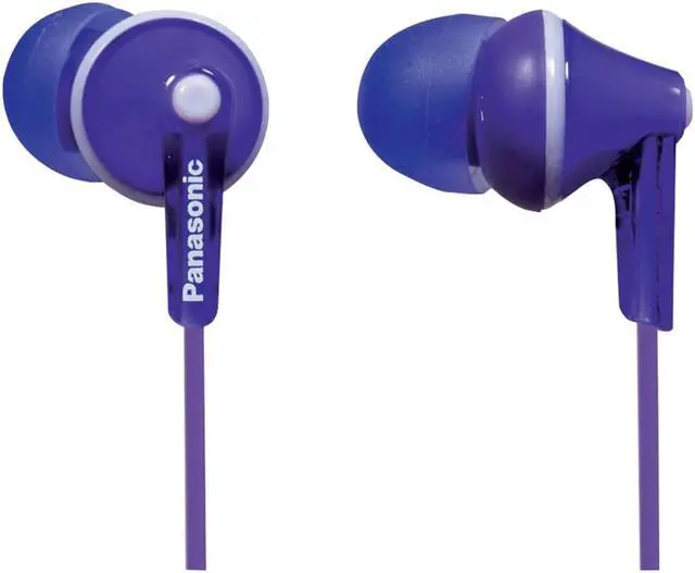 Alt view image 4 of 14 - Panasonic Rp-tcm125-v Tcm125 Earbuds With Remote & Microphone (Purple)
