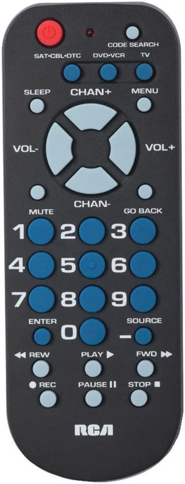 Alt view image 2 of 15 - RCA RCU503BR Universal Remote Control