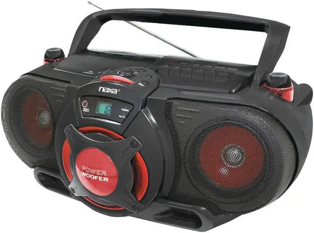 Alt view image 6 of 6 - Naxa Portable MP3/CD AM/FM Stereo Radio Cassette Player/Recorder