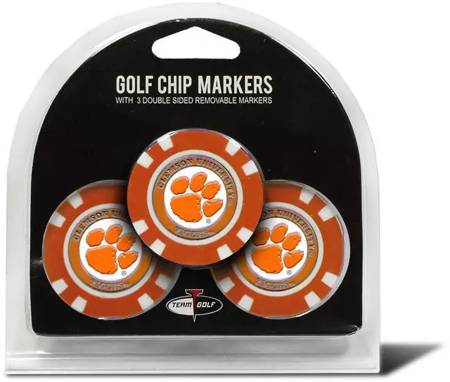 Alt view image 2 of 3 - TEAM GOLF 20688 Clemson University Golf Chip - Pack of 3