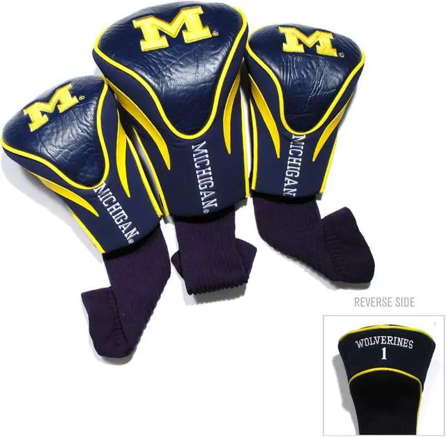 Alt view image 6 of 7 - Michigan Wolverines Ncaa 3 Pack Contour Fit Headcover