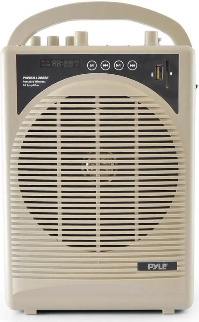 Alt view image 4 of 8 - Pyle PWMA120BM Portable PA Speaker Amplifier & Mic System