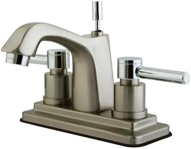 Alt view image 3 of 3 - Kingston Brass KS8647DL Two Handle 4 in. Centerset Lavatory Faucet with Brass Pop-up