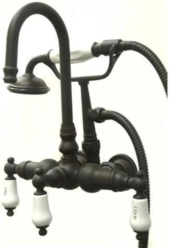 Alt view image 6 of 6 - Kingston Brass Cc9T5 Clawfoot Tub Filler With Hand Shower - Oil Rubbed Bronze Finish