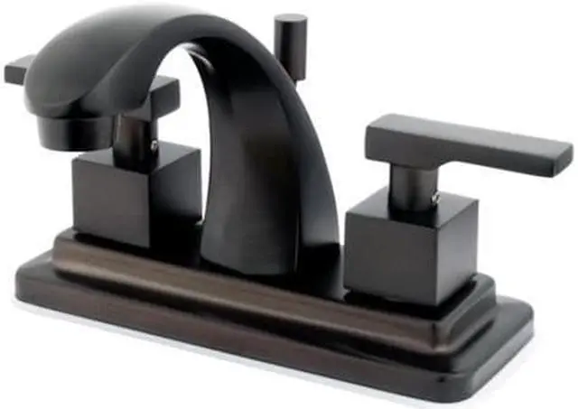 Alt view image 2 of 7 - Two Handle 4" Centerset Lavatory Faucet with Brass Pop-up in Oil Rubbed Bronze by Kingston Brass