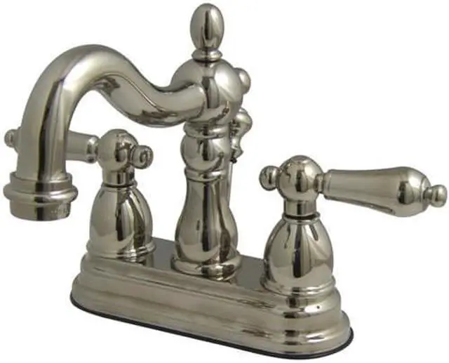 Alt view image 3 of 5 - Kingston Brass KB1606AL Two Handle 4 in. Centerset Lavatory Faucet with Retail Pop-up