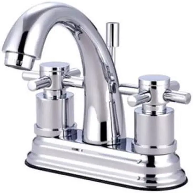 Alt view image 4 of 5 - Kingston Brass KS8611DX Two Handle 4 in. Centerset Lavatory Faucet with Brass Pop-up
