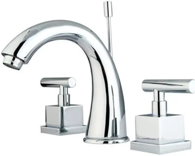 Alt view image 2 of 7 - CLAREMONT 8 WIDE SPREAD LAV FCT W/BRS POP-UP-Chrome Finish