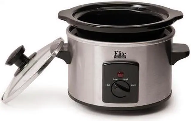 Alt view image 2 of 2 - Elite 1.5Qt. Mini Slow Cooker Stainless MST-250XS