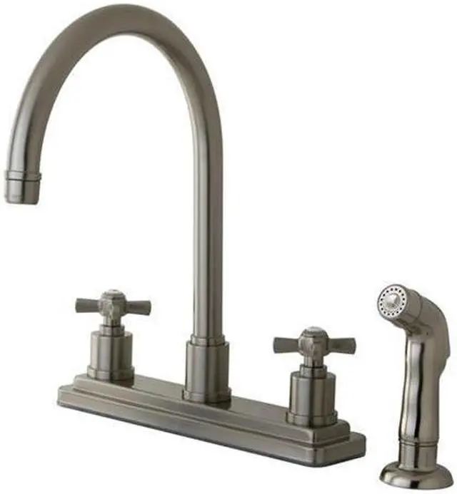 Alt view image 3 of 7 - Kingston Brass KS8798ZX Kingston Brass Millennium 8 in. Centerset Kitchen Faucet, Satin Nickel