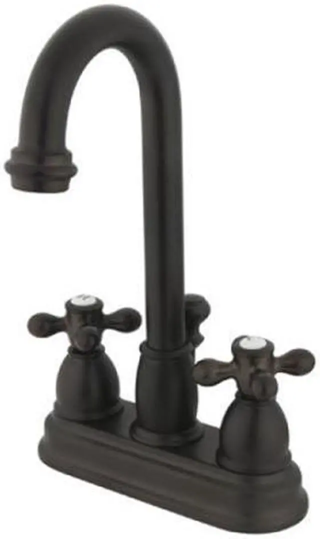 Main image of Kingston Brass KB3615AX Two Handle 4 in. Centerset Lavatory Faucet with Retail Pop-up