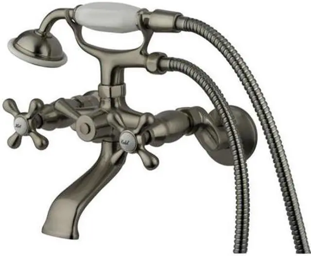 Main image of Kingston Brass Ks265Sn Tub Mount Clawfoot Tub Faucet - Satin Nickel Finish