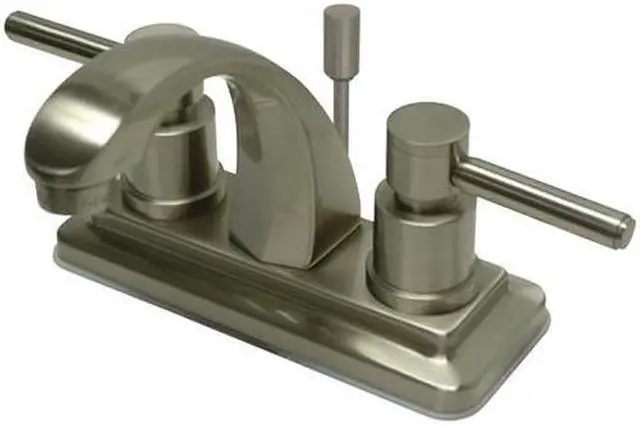 Alt view image 3 of 5 - Kingston Brass KS4648DL Two Handle 4 in. Centerset Lavatory Faucet with Brass Pop-up