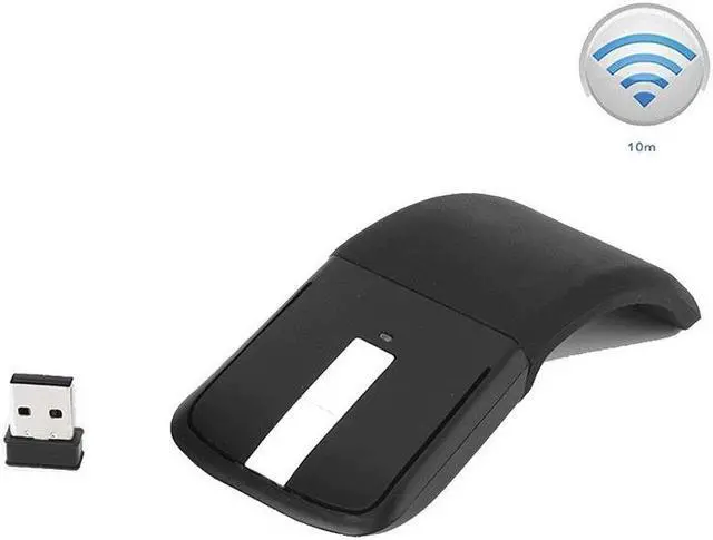 Alt view image 2 of 4 - Bluetooth Foldable Wireless Mouse Folding Arc Touch Mouse 1200DPI Optical Computer Bluetooth Mause for Microsoft PC Laptop