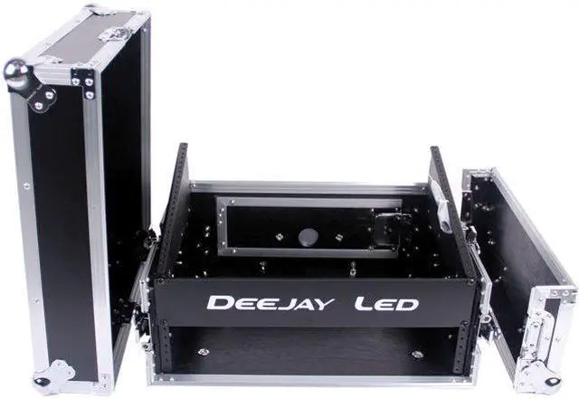 Main image of Fly Drive Case 8u Space Slant Mixer Rack / 2 u Space Vertical Rack System with Full AC Door