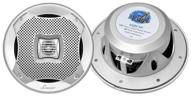 Alt view image 3 of 12 - Lanzar AQ5CXS 400W 5.25" 2-Way Marine Speakers