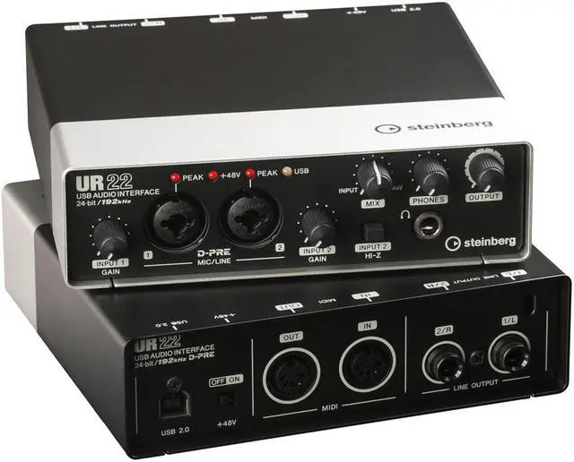 Alt view image 2 of 10 - Steinberg UR22 2x2 USB 2.0 Audio Recording Interface with Cubase AI Software