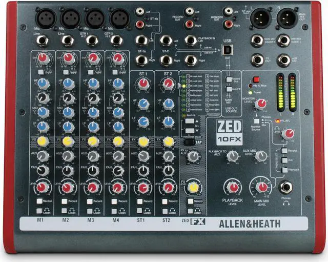 Alt view image 2 of 12 - Allen & Heath ZED-10FX Audio Mixer w/Effects
