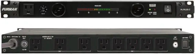 Alt view image 2 of 15 - Furman PL-Plus DMC 15-Amp Power Conditioner w/ Voltmeter & Ammeter