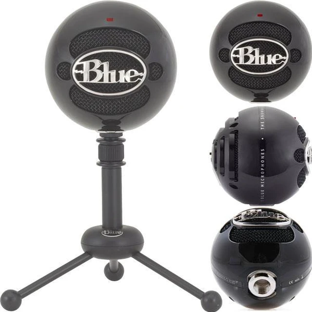 Alt view image 4 of 6 - Blue Microphones Snowball (Brushed Aluminum) Condenser USB Microphone with Cardioid and Omnidirectional Pickup Patterns, 10dB Pad, and Included Stand and Cable - Brushed Aluminum