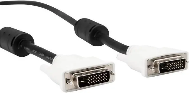 Alt view image 8 of 14 - Rocstor Premium 10ft DVI-D Dual Link Monitor Extension Cable M/F, White/Black