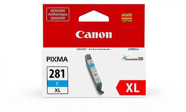 Alt view image 5 of 14 - Canon CLI-281XL Original Ink Cartridge - Cyan - Inkjet - 1 Each