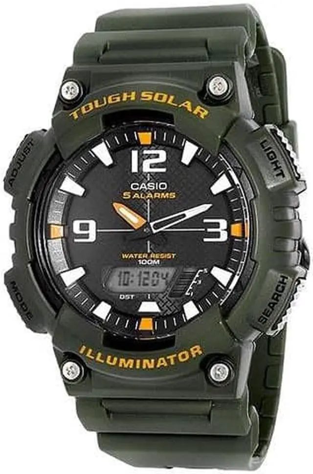 Alt view image 13 of 20 - CASIO AQS810W-3AV Ana Digi Solar Watch