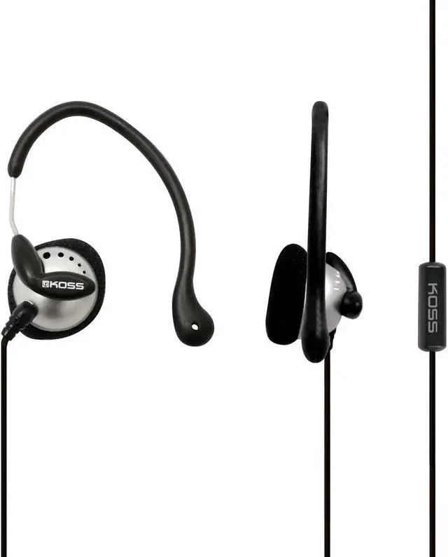Alt view image 5 of 8 - KOSS Black/Silver 187189 3.5mm Connector Ultra Light Sports Headphone