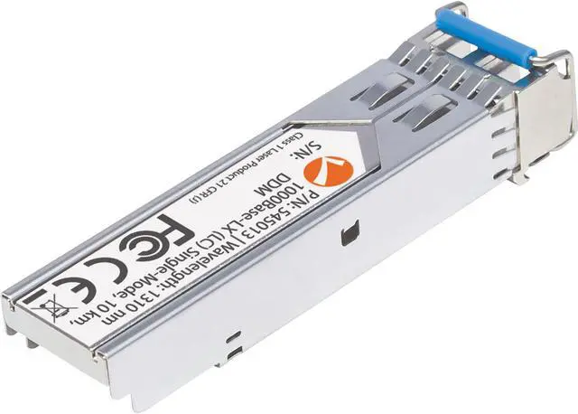 Alt view image 7 of 18 - Intellinet Gigabit Fiber SFP Optical Transceiver Module, 1000Base-LX (LC) Single-Mode Port, 10 km (6.2 mi.)