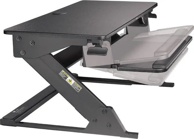 Alt view image 8 of 20 - 3M SD60B Standing Desk, Converts Desktop To Sit-Stand Workstation, 35.4" x 23.2" x 6.2"