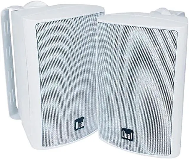 Alt view image 4 of 9 - Dual 4" 3-Way Indoor/Outdoor Speakers - White